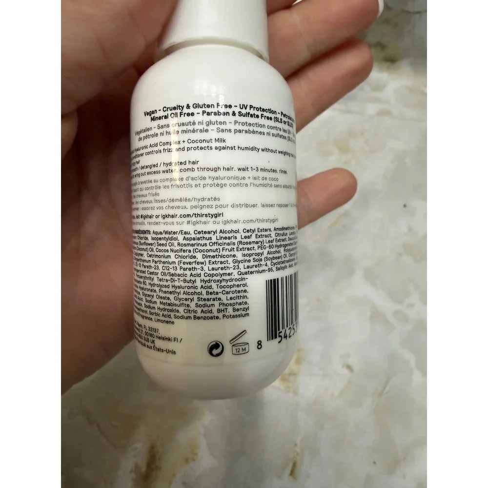 IGK Thirsty Girl Coconut Milk Anti-Frizz Conditioner 1.7oz Travel Size Lot of 3